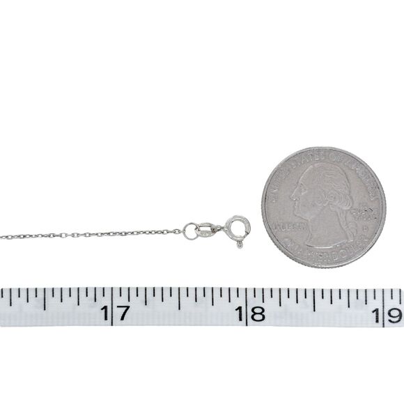 Vintage Sterling Silver 925 1.2mm Delicate Cable Chain Necklace 18" - Picture 2 of 3